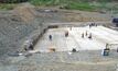  The construction of the foundations for the mill area at the Buriticá project