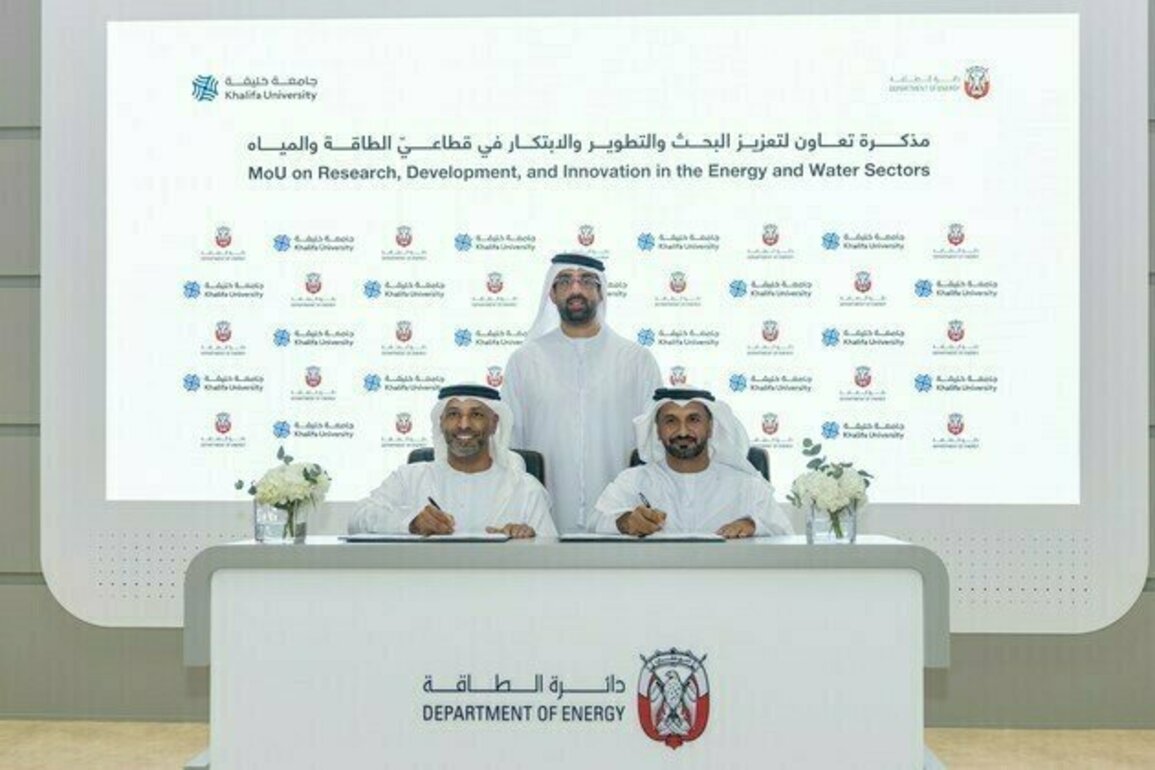 Department of Energy, Khalifa University sign MoU in water, energy sectors