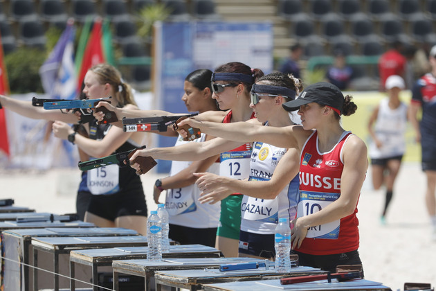 (SP)EGYPT-CAIRO-PENTATHLON-WORLD CUP-LASER RUN-WOMEN'S FINAL