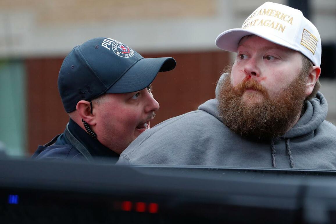 Man arrested in Lafayette anti-Trump rally says he was defending woman, but politics irrelevant