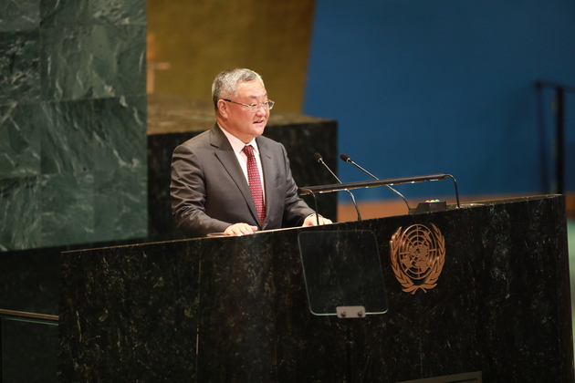 UN-GENERAL ASSEMBLY-SIGNING OF THE UN CHARTER-80TH ANNIVERSARY-COMMEMORATION-CHINESE ENVOY