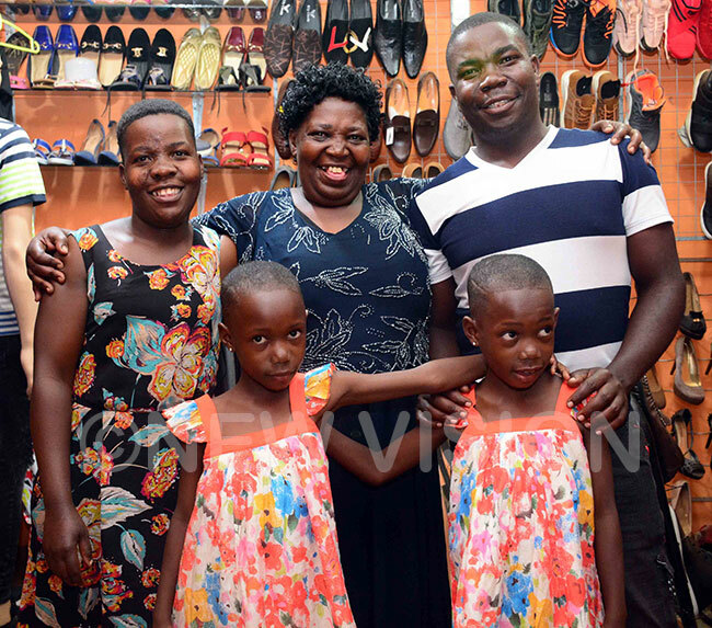 nalongo argaret atasi posing for a picture with her second pair of twins ogers asswa and arah akato and her grandchildren who are twins esty abirye and uth akato