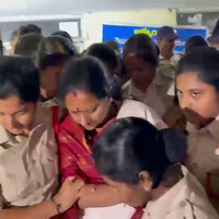 Police detain K Kavita during hunger strike for Velugumatla victims