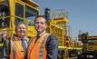 Ausdrill chairman Ian Cochrane and managing director Mark Norwell 