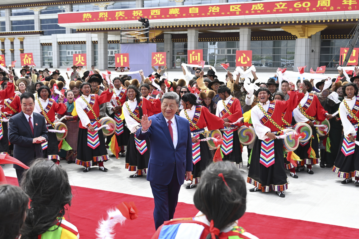 CHINA-XIZANG-LHASA-XI JINPING-60TH FOUNDING ANNIVERSARY-LEAVING (CN)