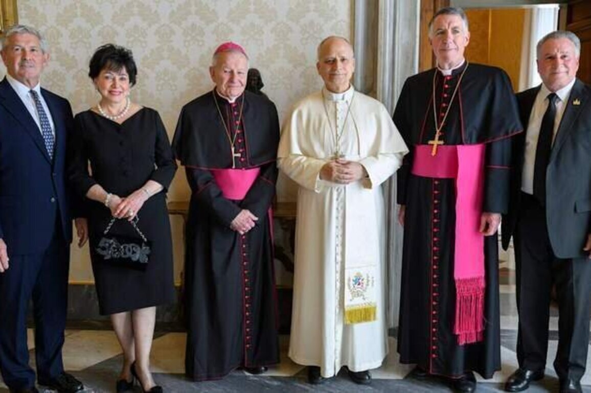 New Orleans Saints Owner Gayle Benson meets with Pope Leo XIV