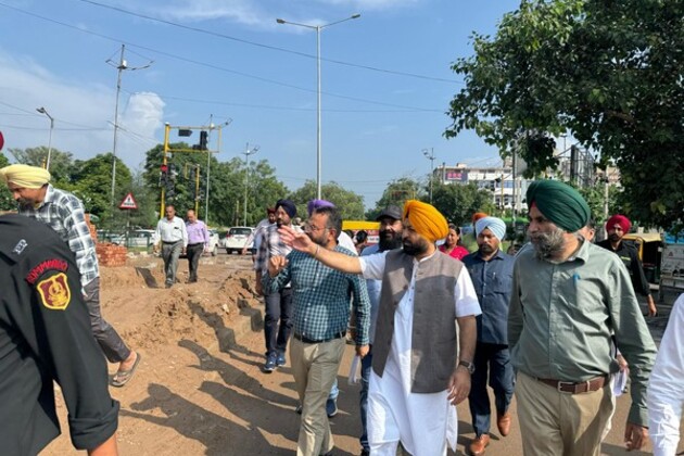 Punjab Minister Hardeep Singh Mundia reviews ongoing Storm waterline project in Mohali