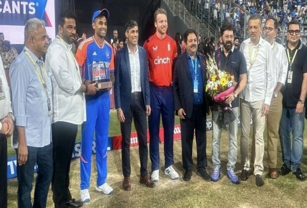 Former UK PM Rishi Sunak attends IND vs ENG 5th T20I at Wankhede, congratulates Team India on historic 150-run win