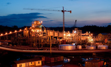 The process plant at Edikan gold mine in Ghana's central Ashanti region.