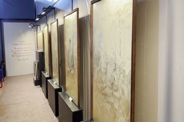 Vietnamese artist showcases gold powder Buddha painting at UN Vesak Day Inauguration