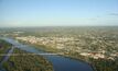 An aerial shot of Bundaberg.