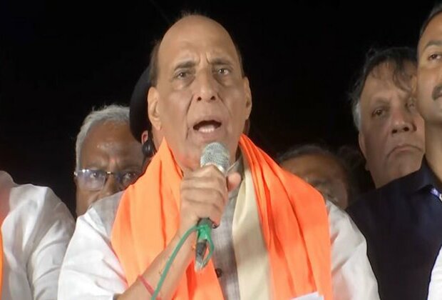 'Mafias flourishing under YSRCP govt': Rajnath Singh holds roadshow in Andhra's Anakapalli