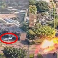 Plane shown exploding in fireball on Brazil city street in horror crash
