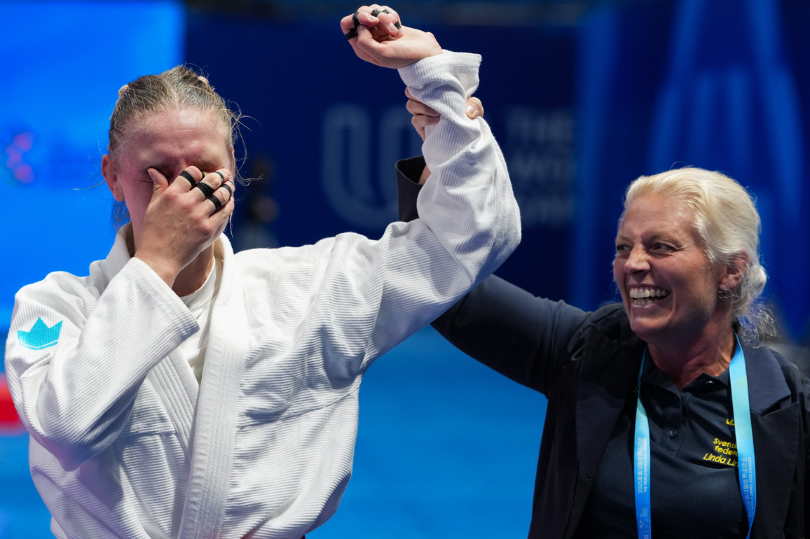 (SP)CHINA-CHENGDU-THE WORLD GAMES 2025-JU-JITSU-WOMEN'S -57KG NEWAZA-FINALS(CN)