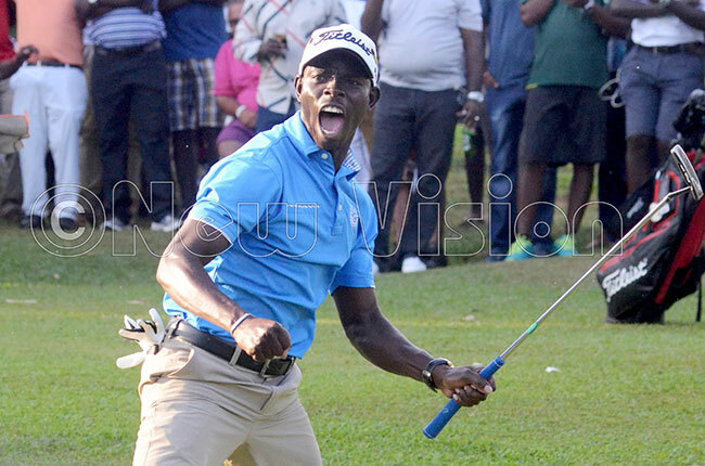 onald tile celebrates after sinking the winning putt during the ganda pen tournament at ntebbe lub ept 22 2018 hoto by ichael subuga