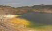 Toxic water from abandoned mine at Mount Morgan in central Qld 