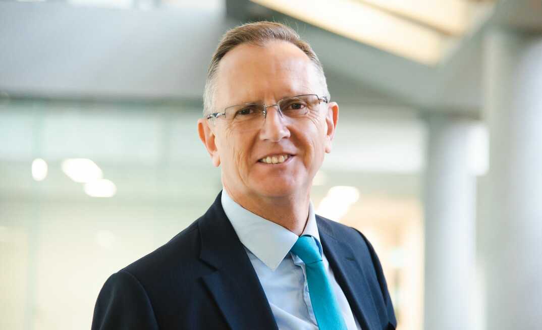 Outgoing Geoscience Australia CEO Dr James Johnson.