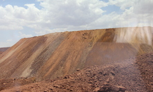 Stockpile of iron ore in WA.