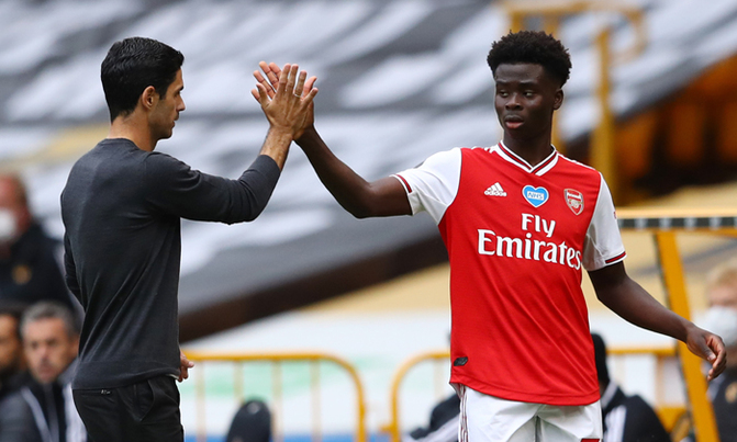 Saka's first Premier League goal keeps Arsenal in Euro race Saka's first Premier League goal keeps Arsenal in Euro race