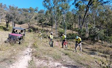 An IP survey crew at Mt Rawdon West. Credit: Killi