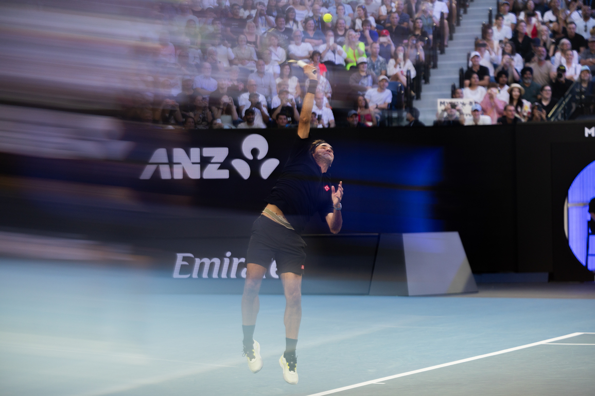 (SP)AUSTRALIA-MELBOURNE-AUSTRALIAN OPEN-OPENING CEREMONY-EXHIBITION MATCH