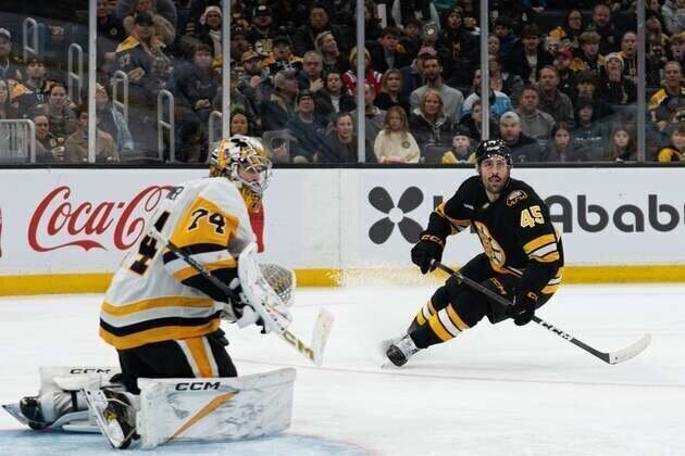 Gold medalist Jeremy Swayman shines in net as Bruins nip Penguins