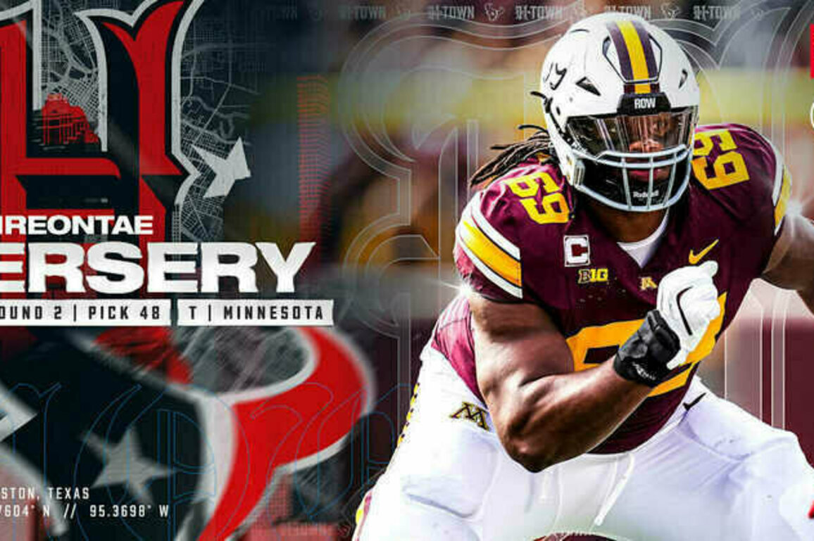 Houston Texans take Minnesota OL Aireontae Ersery 48th overall