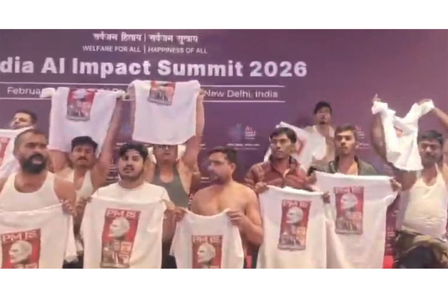 "Youth Congress are Rahul Gandhi's soldiers," Party justifies 'shirtless' protest stunt by youth cadre at AI summit