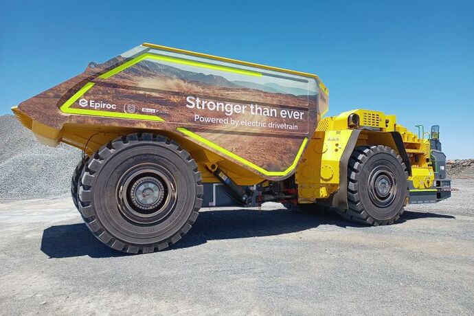 Epiroc’s Minetruck MT66 S eDrive at Gold Fields' Granny Smith Mine