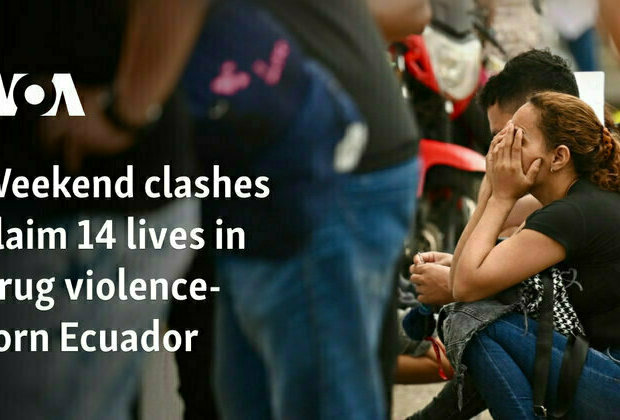 Weekend clashes claim 14 lives in drug violence-torn Ecuador