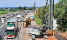  ABI Equipment’s latest Mobilram TM20 rig at work on a jobsite beside a UK motorway