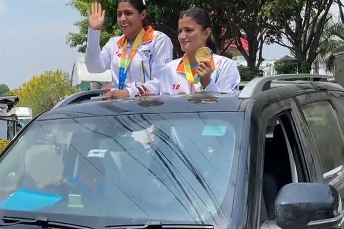 Simran Kamboj, Nikita Chauhan receive warm welcome from SAI's NCOE in Dharamshala after clinching gold medals in Asian Beach Games