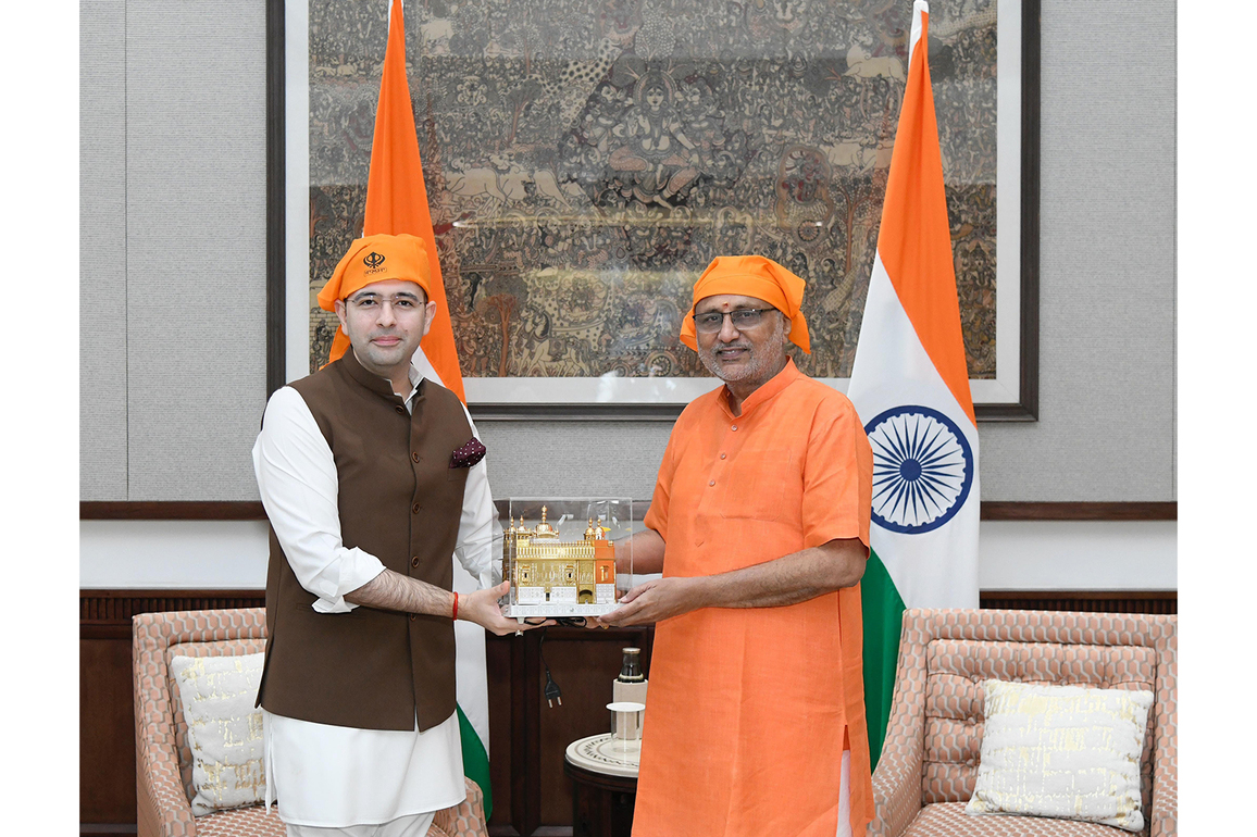 AAP MP Raghav Chadha calls on Vice President CP Radhakrishnan