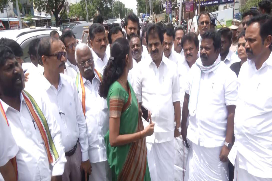 Tamil Nadu: Cong MP KC Venugopal inspects stampede site in Karur