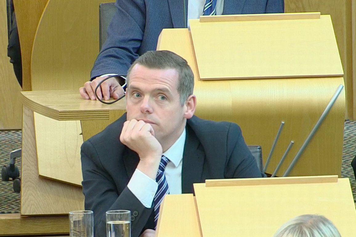 Douglas Ross reignites spat with Presiding Officer after being booted out of Scottish Parliament