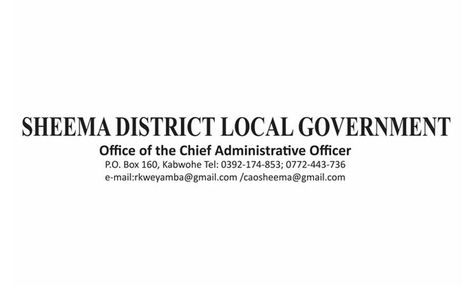 Notice from Sheema district Notice from Sheema district