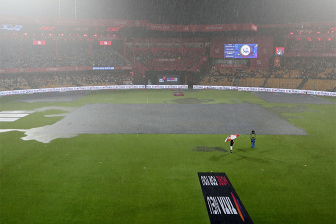 IPL 2025: Rain in Bengaluru delays toss for RCB-KKR clash