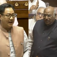 Kiren Rijiju, Mallikarjun Kharge engage in brief altercation in Rajya Sabha