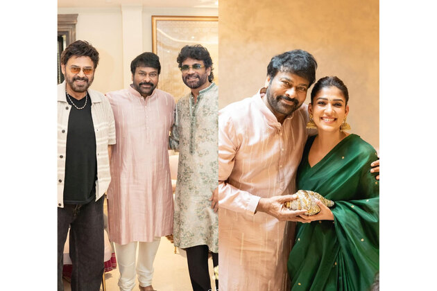 Chiranjeevi joins Nagarjuna, Venkatesh Daggubati, Nayanthara for Diwali festivities, check
