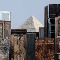 EGYPT-GIZA-PYRAMIDS-ART EXHIBITION-FOREVER IS NOW