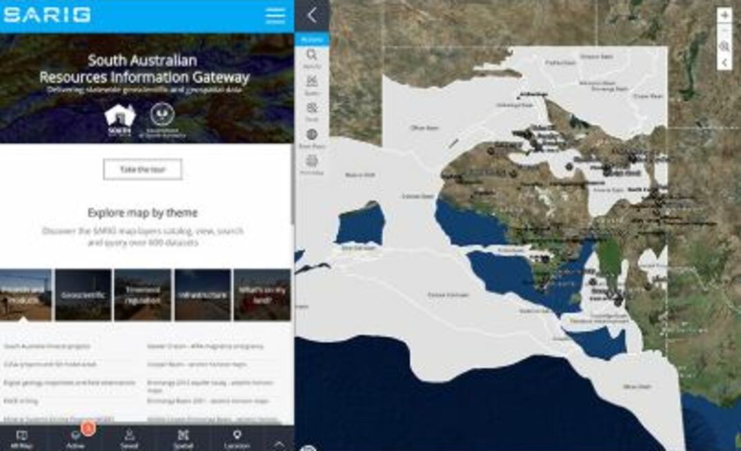 The SARIG interface.