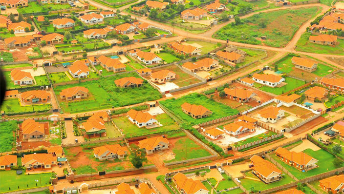 n aerial view of one of the housing estates in akiso district mproved housing infrastructure is one of the ways in which vision 2020 will be achieved by having better and planned houses
