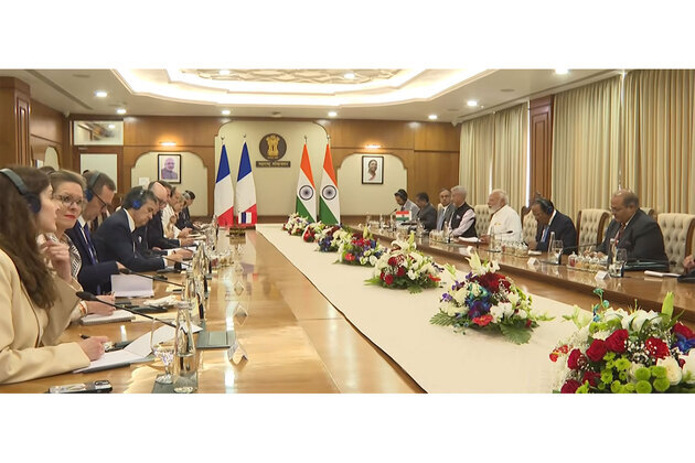 PM Modi holds delegation-level talks with French President Emmanuel Macron in Mumbai