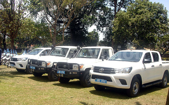  our pickup trucks that  procured to help in monitoring activities in the central forest reserves of abira iramagambo and udongo hoto by enis ibele