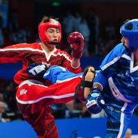 (SP)CHINA-CHENGDU-THE WORLD GAMES 2025-KICKBOXING-MEN'S POINT FIGHTING -74KG-QUARTERFINALS (CN)