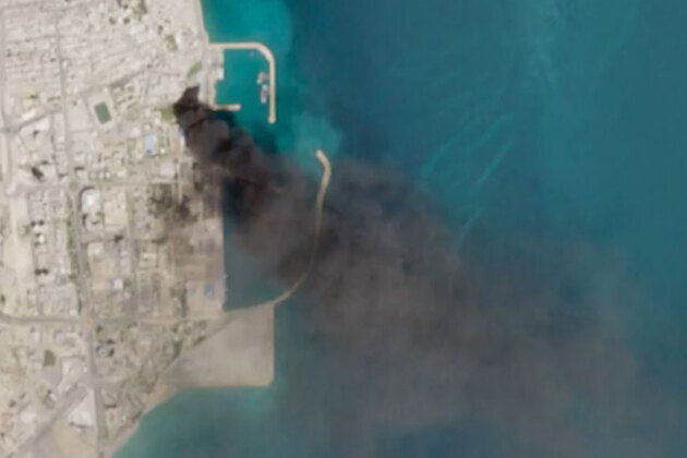 Satellite imagery shows damage, smoke at Iran's Qeshm port after US-Israeli strikes