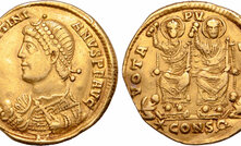  A clipped Valentinian I Solidus gold coin