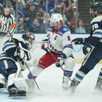 Thriving away from home, Rangers top Jackets in shootout