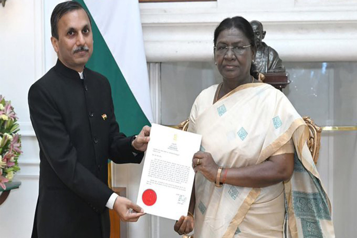 India's Ambassador-designate to Thailand Puneet Agrawal calls on President Murmu