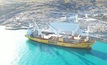  Hudson Resources’ first bulk ship The Happy Dragon being loaded at White Mountain in Greenland